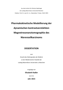 Pharmakokinetische Modellierung der dynamischen