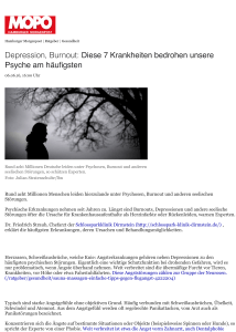 Depression, Burnout: Diese 7 Krankheiten bedrohen unsere Psyche