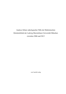 Analyse feliner onkologischer Fälle der Medizinischen Kleintierklinik