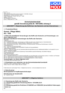 Sicherheitsdatenblatt gemäß Verordnung (EG)