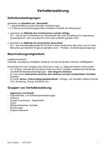 Verhaltensstörung - Regierung von Schwaben