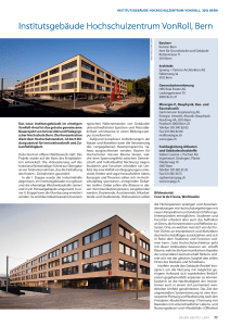 Institutsgeb&auml;ude Hochschulzentrum VonRoll, Bern