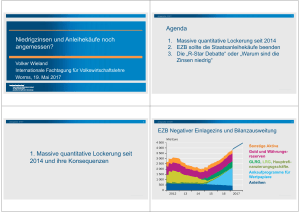 Niedrigzinsen und Anleihekäufe noch angemessen? Agenda 1