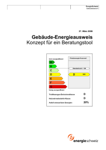 Geb&auml;ude-Energieausweis Konzept f&uuml;r ein Beratungstool