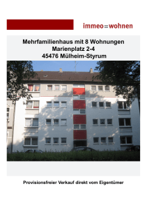 Mehrfamilienhaus mit 8 Wohnungen Marienplatz 2-4 45476