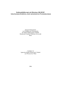 Radionuklidtherapie mit Rhenium-188-HEDP beim