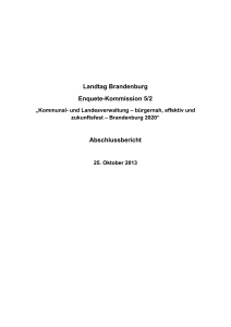 Landtag Brandenburg Enquete-Kommission 5/2 Abschlussbericht