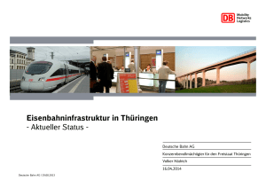 Eisenbahninfrastruktur in Thüringen - Aktueller Status -