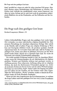 Bernhard Langemeyer Die Frage nach dem gnädigen Gott heute