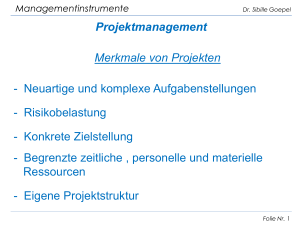 Projektmanagement Projekt-Startdokument
