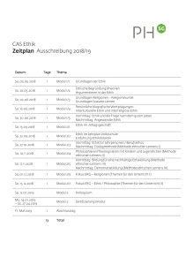 CAS Ethik Zeitplan Ausschreibung 2018/19