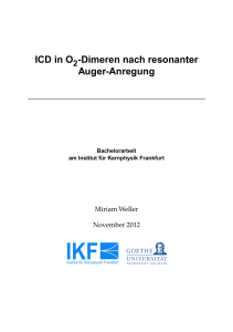 ICD in O -Dimeren nach resonanter Auger-Anregung