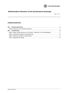 Modulhandbuch Bachelor of Arts (Kombination) Soziologie