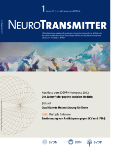 NeuroTransmitter vom Januar 2013