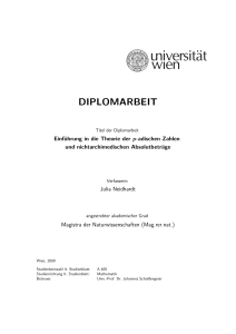 diplomarbeit - Universität Wien