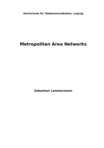 Metropolitan Area Networks