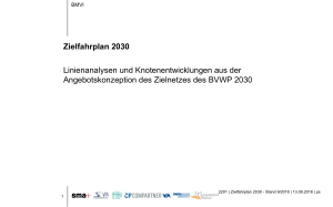 Zielfahrplan 2030 - Bundesverkehrswegeplan 2030