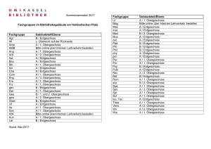 Wintersemester 2016/2017 Fachgruppen im