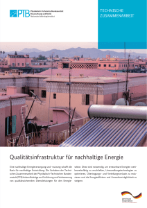 Qualitätsinfrastruktur für nachhaltige Energie
