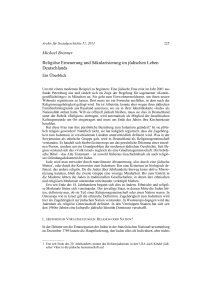 Religi&ouml;se Erneuerung und S&auml;kularisierung im j&uuml;dischen Leben