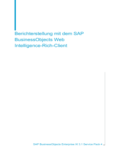Berichterstellung mit dem SAP BusinessObjects