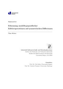 Erkennung modelltypspezifischer Editieroperationen auf