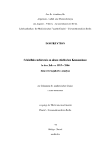 DISSERTATION Schilddrüsenchirurgie an einem städtischen