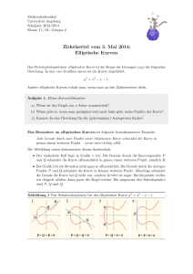 Zirkelzettel vom 3. Mai 2014: Elliptische Kurven