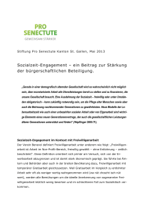 Sozialzeit-Engagement - Pro Senectute St. Gallen