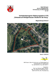 Vorhabenbezogener Bebauungsplan H 376 „Sinkesbruch