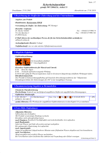 Sicherheitsdatenblatt