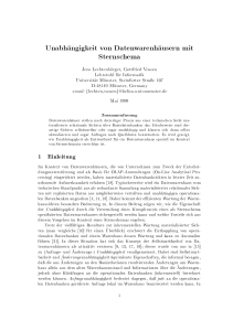 Unabh angigkeit von Datenwarenh ausern mit Sternschema