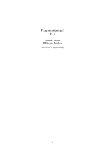 Programmierung II C++