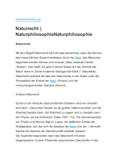 Naturrecht | NaturphilosophieNaturphilosophie