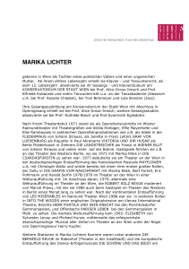 Bio lang Marika Licher - 2016