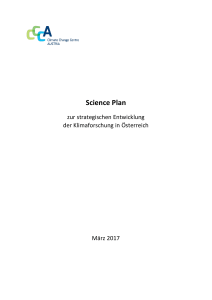 Science Plan - Climate Change Centre Austria