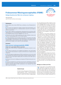 Frühsommer-Meningoenzephalitis (FSME)