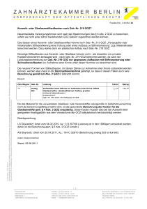 - 1 - Keramik- oder Glasfaserstiftaufbauten nach Geb.