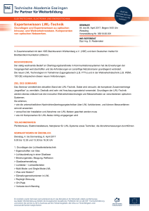 Seminarprogramm Expertenwissen LWL-Technik