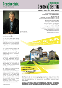 3. – 5. November 2015 Schulzentrum Deutschfeistritz