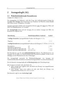 2 Aussagenlogik (AL) - Universität Leipzig