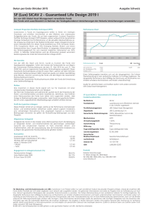 SF (Lux) SICAV 2 - Guaranteed Life Design 2019 I
