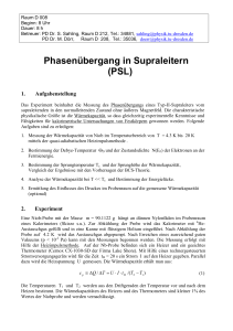 Phasenübergang in Supraleitern (PSL)