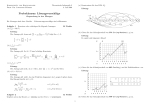 Probeklausur: Lösungsvorschläge