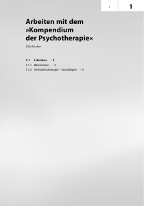 Arbeiten mit dem »Kompendium der Psychotherapie«
