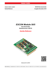 ESCON Module 50/5 Geräte-Referenz