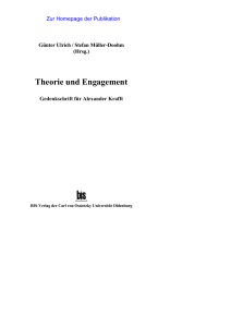 Theorie und Engagement - oops/ - Oldenburger Online