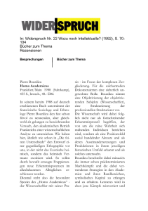 In: Widerspruch Nr. 22 Wozu noch Intellektuelle? (1992), S. 70