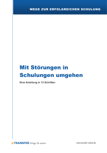 Mit Störungen in Schulungen umgehen