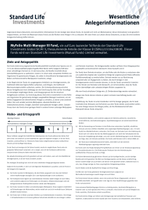 Wesentliche Anlegerinformationen